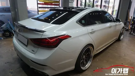 제네시스 G80 제네시스 스포츠 전체랩핑 3M2080 엠버블랙 김포 이가랩 에서[김포랩핑][실내랩핑][포인트랩핑][PPF][라이트필름][김포맛집] / 경기 김포 통진