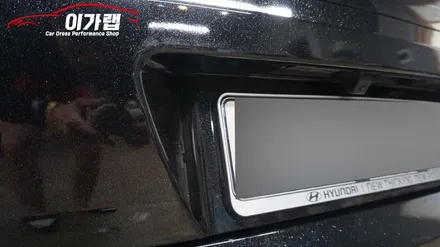 올뉴투싼 전체랩핑! 스카이블루색에서 3m2080갤럭시블랙으로 ! 블랙갱 / 김포, 파주, 인천