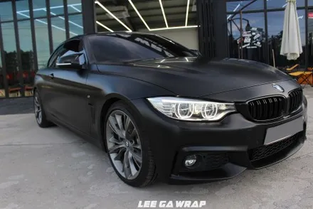 BMW 4시리즈 컨버터블 전체랩핑 블랙에서 반무광블랙으로 탈바꿈 ! / 김포, 파주, 인천