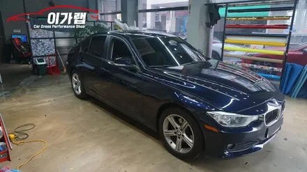 BMW 320D 우드트림에서 3M1080블랙브러쉬 결이들어가있어 한층더 고급스러움! 김포이가랩에서~[김포랩핑][일산랩핑][인천랩핑][실내래핑][래핑] / 경기 김포 통진