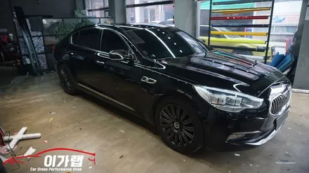 기아 K9 실내 포인트랩핑! 3M2080티타늄브러쉬 김포 이가랩 에서! [김포랩핑][인천랩핑][실내랩핑][3M2080][에이버리] / 경기 김포 통진