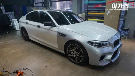 BMW 528i 앞범퍼휀다 M5로 변경후 랩핑 재시공! 김포 이가랩 에서[김포랩핑][인천랩핑][파주랩핑][사고랩핑][랩핑재시공] / 경기 김포 통진