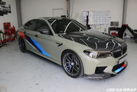 BMW M5 전체랩핑 제거 및 앞범퍼 PPF 시공 / 김포, 파주, 인천