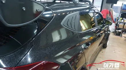 올뉴투싼 전체랩핑! 스카이블루색에서 3m2080갤럭시블랙으로 ! 블랙갱 / 김포, 파주, 인천