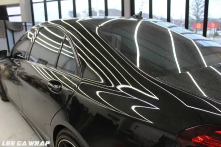 벤츠 S63AMG 전체랩핑 블랙에서 세라믹화이트 무광랩핑! / 김포, 파주, 인천