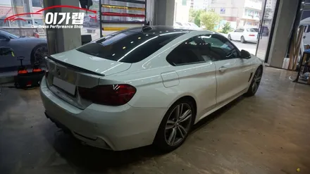BMW 428i 화이트에서 에이버리 사틴블랙 전체랩핑으로 새차 탄생!!김포이가랩에서~[김포랩핑][인천랩핑][일산랩핑][래핑] / 경기 김포 통진
