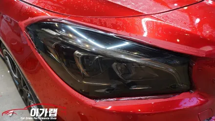 벤츠 CLA45AMG 전체랩핑 레드계열 텍랩 트루블러드 !!! / 경기 김포 통진