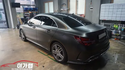 벤츠 CLA 220 AMG룩 전체랩핑 재시공! 3M2080사틴더스트블랙! 김포 이가랩 에서 [김포랩핑샵][김포맛집][랩핑전문점][PPF] / 경기 김포 통진