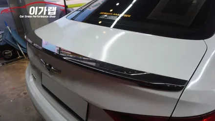 제네시스 G80 제네시스 스포츠 전체랩핑 3M2080 엠버블랙 김포 이가랩 에서[김포랩핑][실내랩핑][포인트랩핑][PPF][라이트필름][김포맛집] / 경기 김포 통진