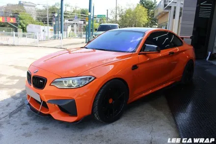 BMW M2 전체랩핑 니파  오렌지 PET 필름 ! 요즘대세는 고광택필름! / 김포, 파주, 인천