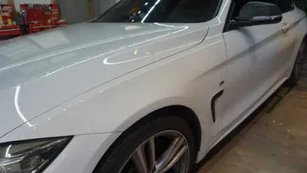 BMW 428i 화이트에서 에이버리 사틴블랙 전체랩핑으로 새차 탄생!!김포이가랩에서~[김포랩핑][인천랩핑][일산랩핑][래핑] / 경기 김포 통진