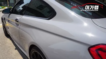 BMW M4 컴페티션  나르도그레이색상!!! 에이버리 락그레이 전체랩핑 !!!김포 이가랩에서 완벽한 퀄리티로 보답해드립니다! / 경기 김포 통진