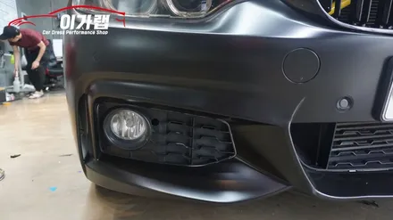 BMW 428i 화이트에서 에이버리 사틴블랙 전체랩핑으로 새차 탄생!!김포이가랩에서~[김포랩핑][인천랩핑][일산랩핑][래핑] / 경기 김포 통진