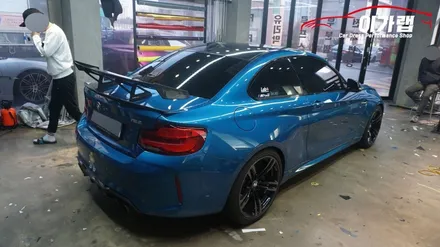 BMW M2 라이트 톤다운!!! 라이트필름 작업기 ! 김포 이가랩 에서[김포랩핑][김포라이트필름][라이트톤다운][전체래핑][PPF] / 경기 김포 통진