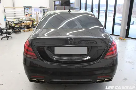 벤츠 S63AMG 전체랩핑 블랙에서 세라믹화이트 무광랩핑! / 김포, 파주, 인천