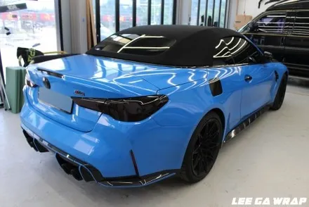 BMW M4 컨버터블 신형 전체랩핑 재시공 올블랙만들기 !김포 이가랩에서 / 경기 김포 통진