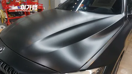BMW 428i 화이트에서 에이버리 사틴블랙 전체랩핑으로 새차 탄생!!김포이가랩에서~[김포랩핑][인천랩핑][일산랩핑][래핑] / 경기 김포 통진