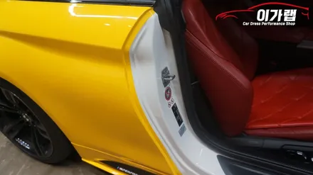 BMW 420D 쿠페 3M2080 유광썬플라워 전체랩핑! 사이드데칼! 립포인트랩핑! 김포 이가랩 에서~! [전체랩핑][썬플라워랩핑][노랑색랩핑][포인트랩핑][BMW랩핑맛집] / 경기 김포 통진