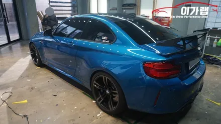 BMW M2 라이트 톤다운!!! 라이트필름 작업기 ! 김포 이가랩 에서[김포랩핑][김포라이트필름][라이트톤다운][전체래핑][PPF] / 경기 김포 통진