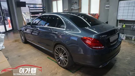 벤츠 C클래스 전체랩핑! 3M2080사틴블랙 으로 탈바꿈! 김포 이가랩 에서 [김포랩핑][김포랩핑샵][포인트랩핑][전체랩핑][PPF] / 경기 김포 통진
