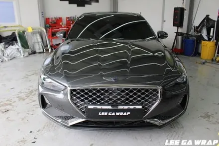 제네시스 G70 전체랩핑 및 외부 전체크롬딜리트 고광택 공구리와 / 경기 김포 통진