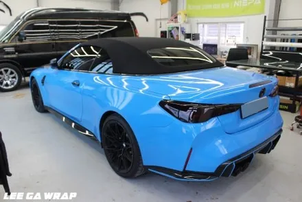 BMW M4 컨버터블 신형 전체랩핑 재시공 올블랙만들기 !김포 이가랩에서 / 경기 김포 통진