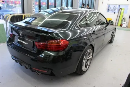 BMW 4시리즈 전체랩핑 재시공! 니파필름 브루클린그레이 고광택으로 김포이가랩 에서 깔끔하게 시공해드렸습니다 / 경기 김포 통진
