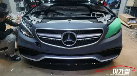 벤츠 C클래스 전체랩핑! 3M2080사틴블랙 으로 탈바꿈! 김포 이가랩 에서 [김포랩핑][김포랩핑샵][포인트랩핑][전체랩핑][PPF] / 경기 김포 통진