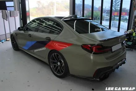 BMW M5 전체랩핑 제거 및 앞범퍼 PPF 시공 / 김포, 파주, 인천