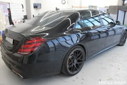 벤츠 S63AMG 전체랩핑 블랙에서 세라믹화이트 무광랩핑! / 김포, 파주, 인천