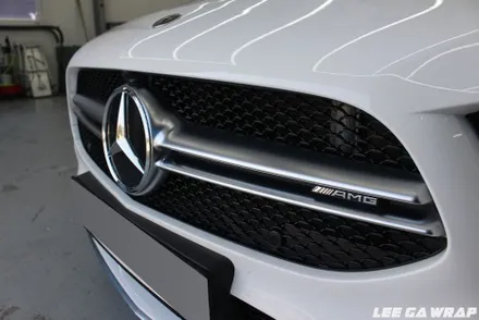 벤츠 A35 AMG 포인트랩핑 루프스킨 &사이드미러& 그릴 크롬딜리트 라이트PPF 작업까지 한번에 / 김포, 파주, 인천