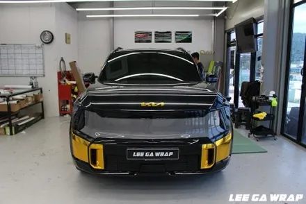 기아 EV9 전체랩핑 니파필름 티파니블루로 김포이가랩에서 깔끔하게 시공해드렸습니다 / 경기 김포 통진