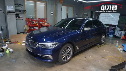BMW 520D G30 포인트랩핑 ! 디퓨져 3M1080 사틴 알리미늄화이트 김포이가랩 에서 !!!! / 경기 김포 통진
