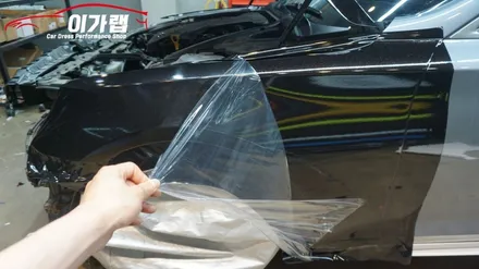 제네시스 G80 제네시스 스포츠 전체랩핑 3M2080 엠버블랙 김포 이가랩 에서[김포랩핑][실내랩핑][포인트랩핑][PPF][라이트필름][김포맛집] / 경기 김포 통진