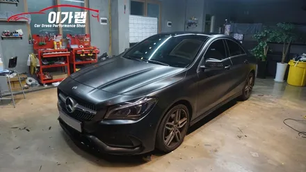 벤츠 CLA 앞범퍼 사틴블랙 재시공 & 퍼플그레이 라이트필름 작업기! 김포이가랩에서~~!![김포랩핑][인천랩핑][일산랩핑][자동차래핑] / 경기 김포 통진