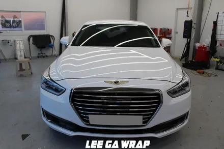 제네시스 EQ900L 리무진 전체랩핑 블랙에서 화이트로 신차느낌 그대로 / 김포, 파주, 인천