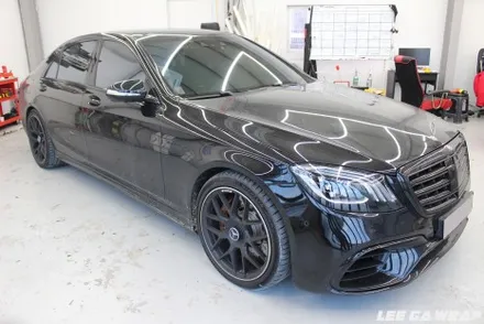 벤츠 S63AMG 전체랩핑 블랙에서 세라믹화이트 무광랩핑! / 김포, 파주, 인천