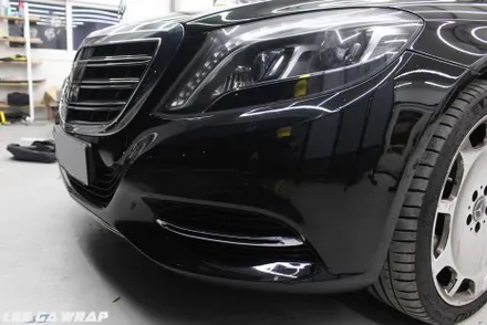 벤츠 S500 마이바흐 전체랩핑 ! 고광택블랙으로 한층더 세련된느낌 / 김포, 파주, 인천