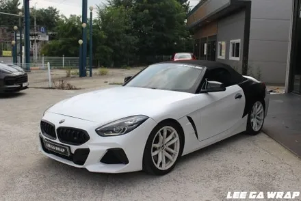 BMW Z4 전체랩핑 사고로인해 유광화이트에서 사틴화이트로 재시공해드렸습니다! / 경기 김포 통진