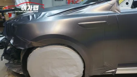기아 K5 1세대 티타늄브러쉬에서 3M1080 사틴다크그레이로 전체랩핑 김포 이가랩 에서~[래핑][김포랩핑][인천랩핑][PPF][라이트필름] / 경기 김포 통진