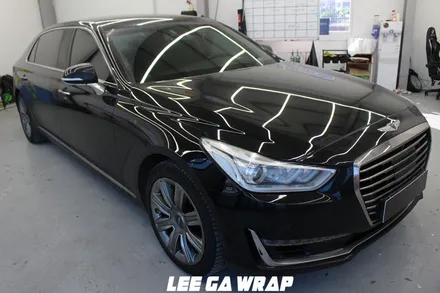 제네시스 EQ900L 리무진 전체랩핑 블랙에서 화이트로 신차느낌 그대로 / 김포, 파주, 인천