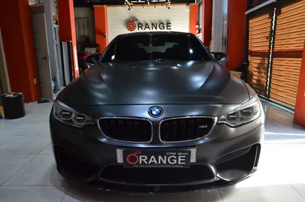 대전 카스킨+오렌지 카스킨+BMW M4+3M사틴블랙+전체랩핑(재시공) / 대전 유성구 원신흥동