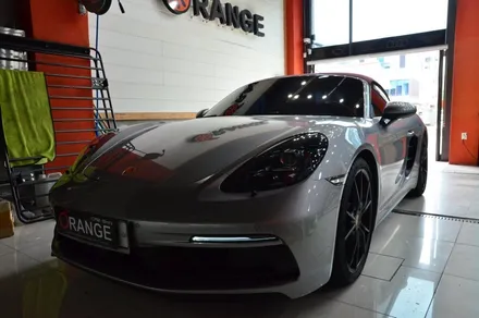 대전 카스킨+오렌지 카스킨+포르쉐 박스터 718 GTS+디퓨저 랩핑+새틴 블랙 / 대전 유성구 원신흥동