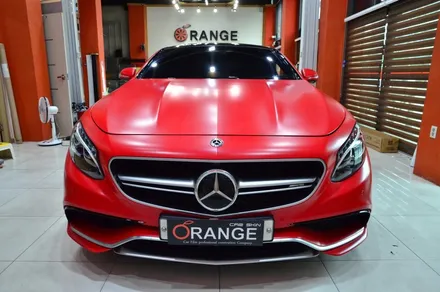 대전 카스킨+오렌지 카스킨+벤츠 AMG S63+전체랩핑+사틴블랙+Satin Black / 대전 유성구 원신흥동
