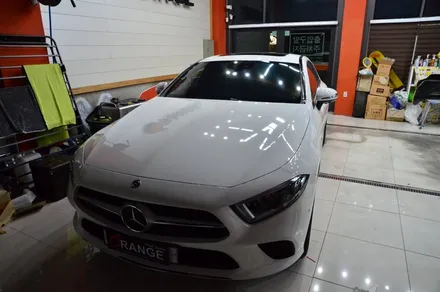 대전 카스킨+오렌지 카스킨+벤츠 CLS 400d+루프스킨+유광블랙 / 대전 유성구 원신흥동