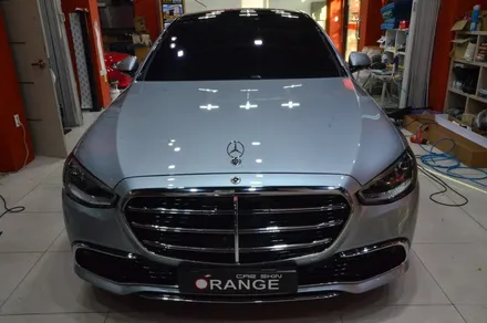 대전카스킨 + 오렌지카케어 + 오렌지카스킨 + 전체랩핑 + 벤츠S580 + Mercedes-Benz S580 +3M + Gloss White + 글로스화이트 / 대전 유성구 원신흥동