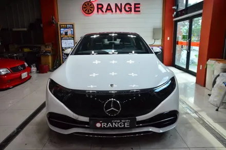 대전카스킨 + 오렌지카스킨 + 대전랩핑 + 세종랩핑 + 전체랩핑+ 전체PPF + Mercedes-Benz EQS +3M-2080-SP240 satin frozen vanilla / 대전 유성구 원신흥동