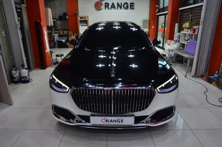 대전카스킨 + 오렌지카스킨 + 듀오톤 + Mercedes-Benz S580 + 마이바흐 + BB WRAP RF002(PET Piano Black) 피아노 블랙 / 대전 유성구 원신흥동