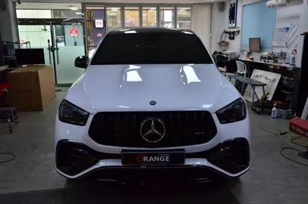 대전 카스킨 + 오렌지 카스킨 + 벤츠 + GLE 53 AMG 쿠페 + 전체랩핑, 부분 카본PPF,크롬죽이기 + TINYBOT Gloss White / 대전 유성구 원신흥동