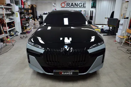 대전 카스킨 + 오렌지 카스킨 + BMW + 750 + 듀오톤 시공 + 전체 크롬죽이기 + 리보 블랙 PPF / 대전 유성구 원신흥동